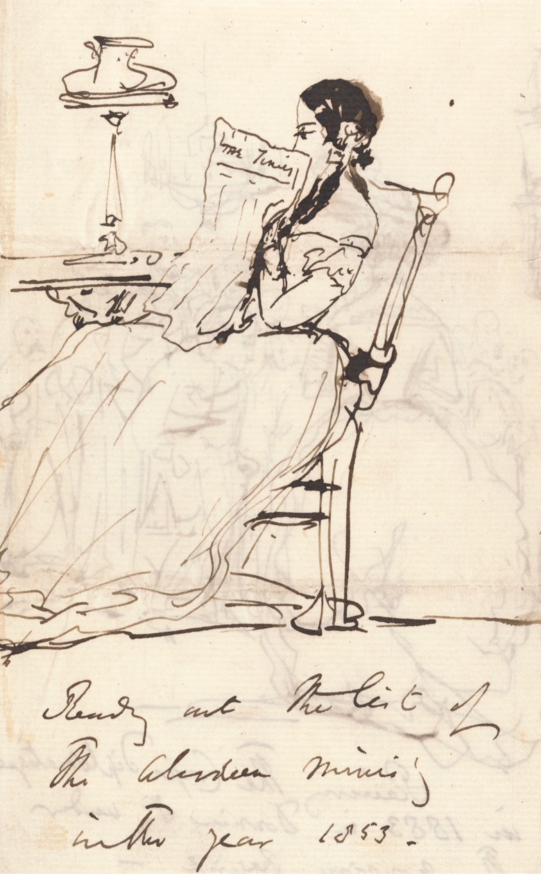 Aberdeen Bakanlığı Listesini Okumak by Sir Edwin Henry Landseer