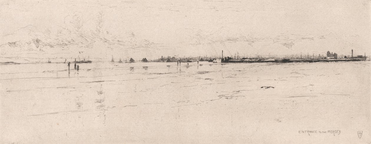 Mersey'e giriş by Sir Frank Short