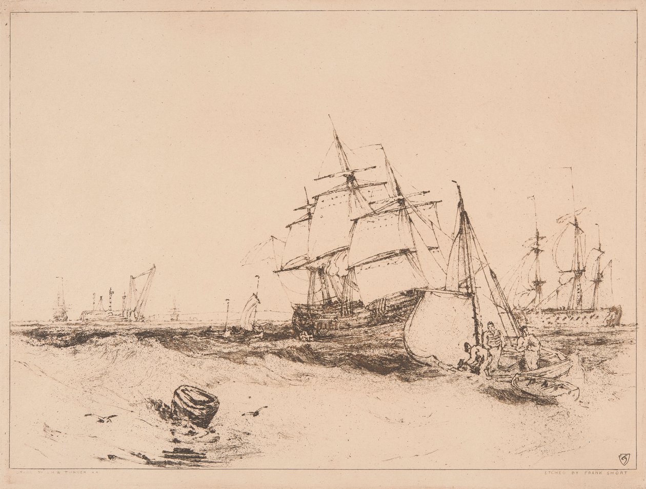 Medway Girişinde Nakliye, No. 2 by Sir Frank Short