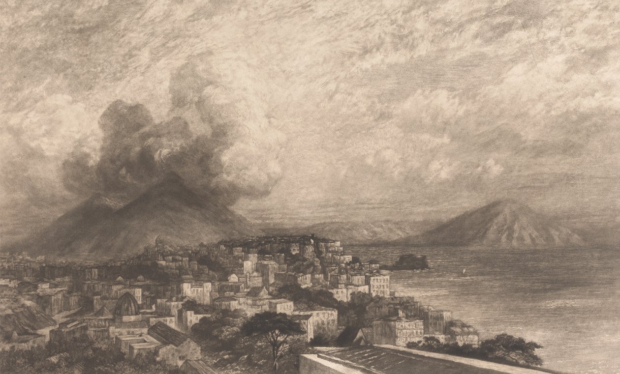 Napoli Körfezi'nden Vezüv by Sir Frank Short