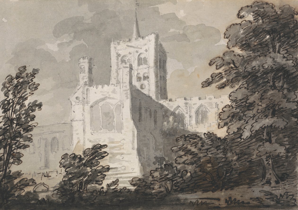 Albans'taki Abbey Kilisesi by Sir George Howland Beaumont seventh Baronet