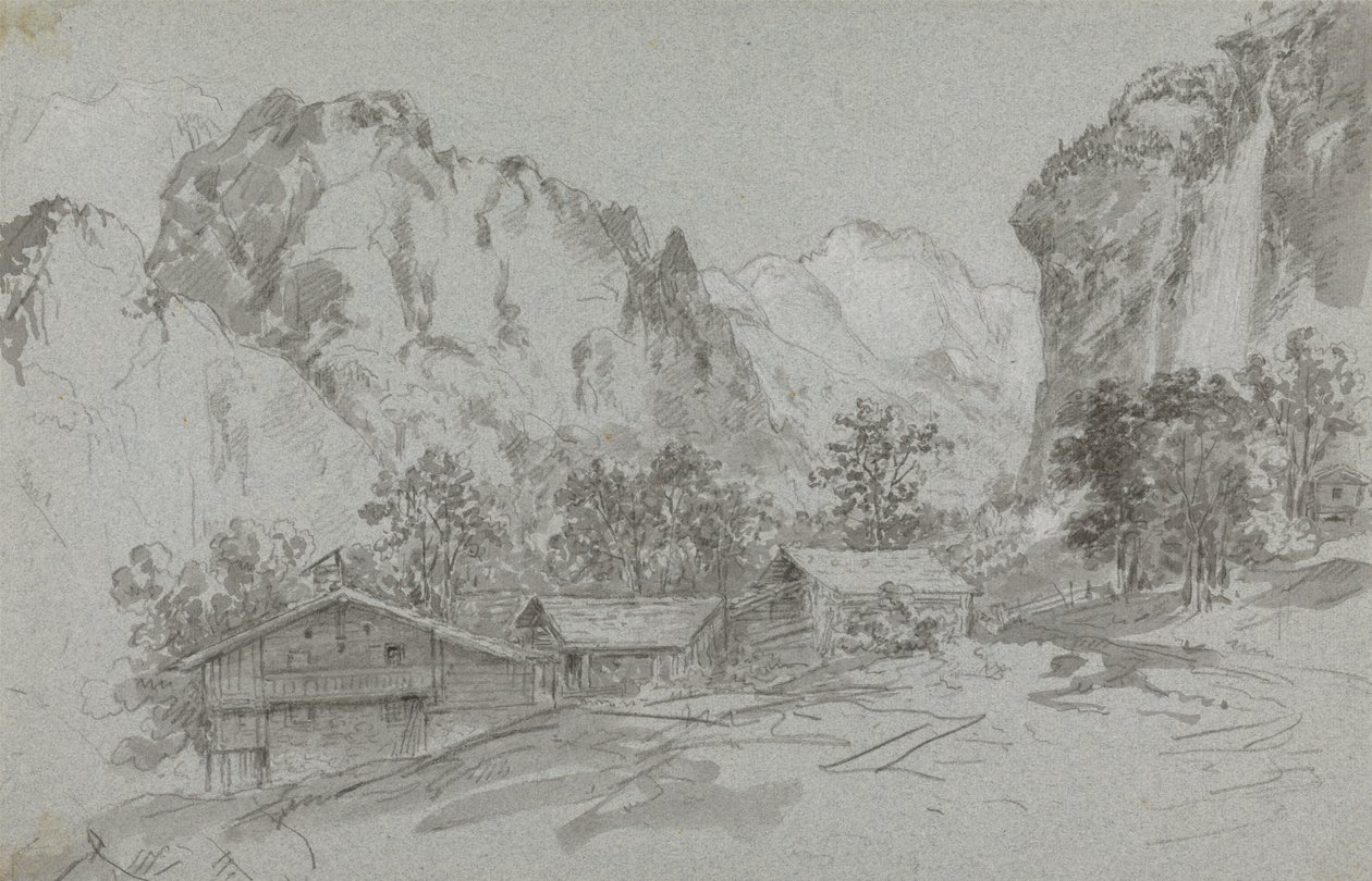 Lauterbraun'daki Hanın Penceresinden by Sir George Howland Beaumont seventh Baronet