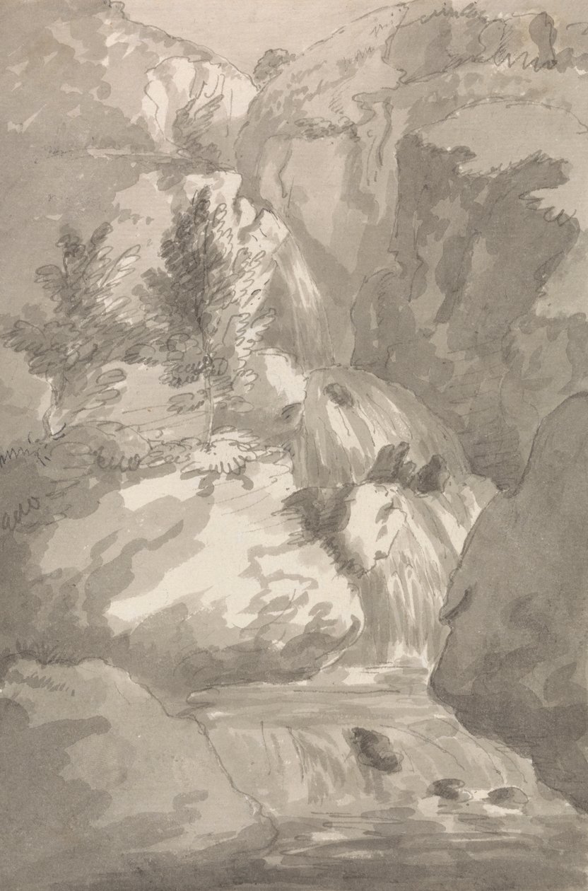 Ligburthwaite'deki Brind Gill'in bir parçası by Sir George Howland Beaumont seventh Baronet