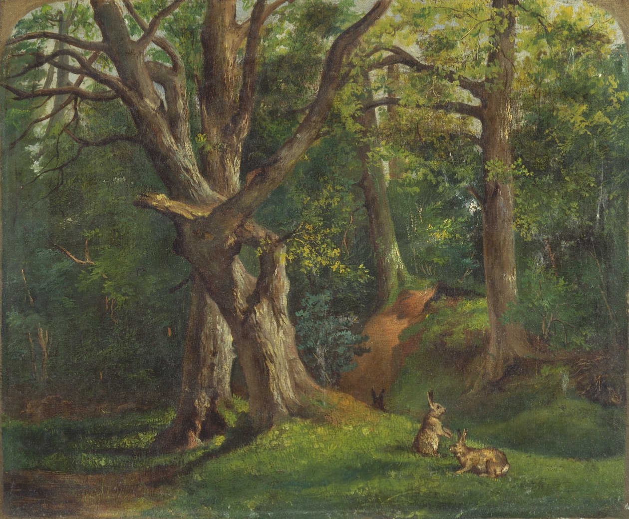 Tavşanlı ormanlık sahne by Sir Hubert von Herkomer
