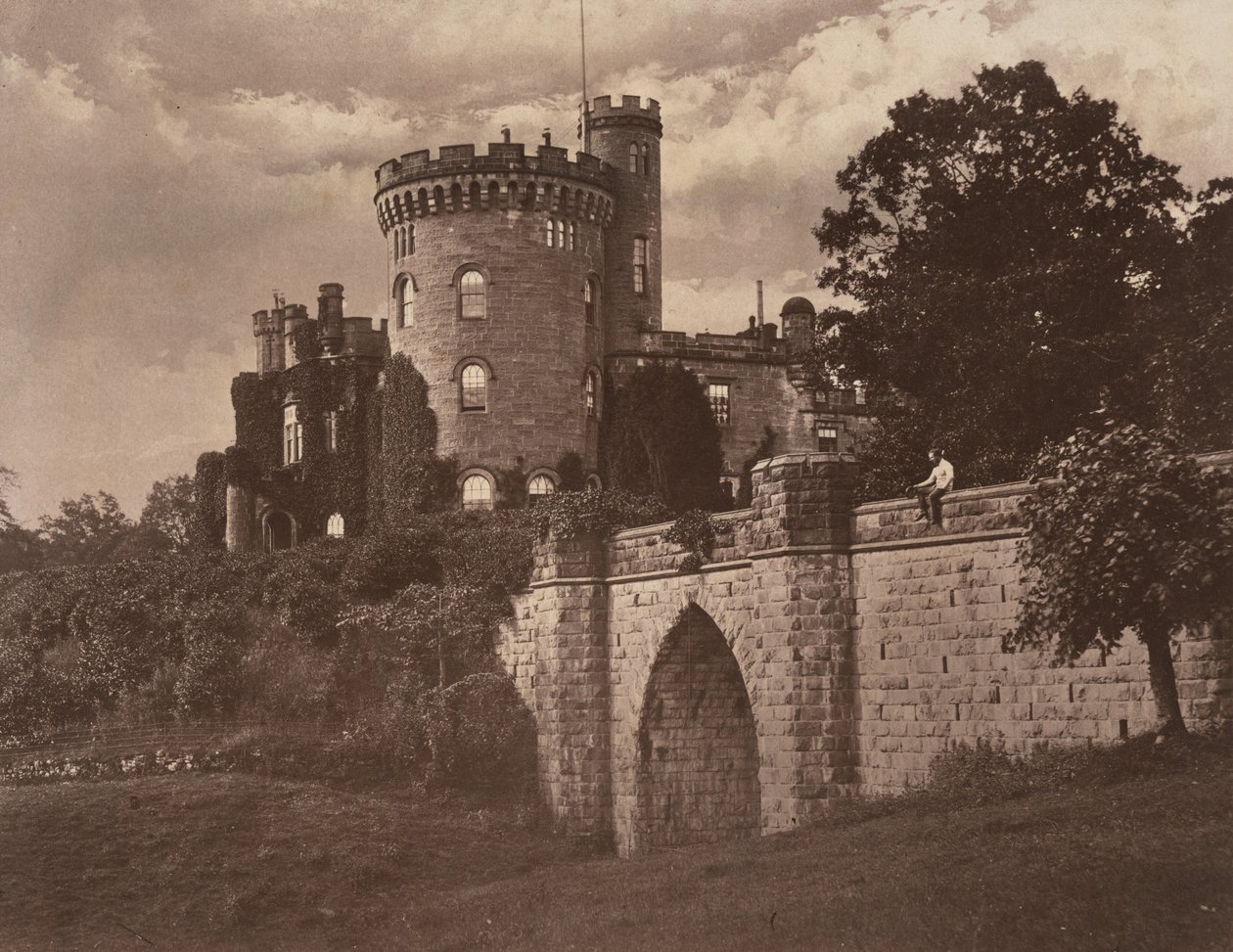 Tullichewan Kalesi, Vale of Leven, İskoçya, yak. 1855 (fotoğraf) by Sir James Campbell of Stracathro