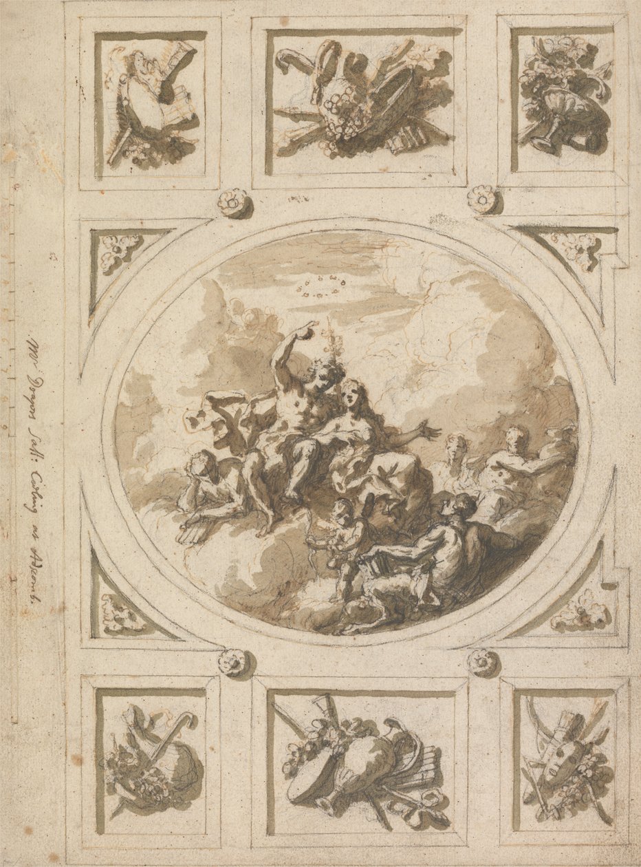 Addiscombe'da Tavan Tasarımı: Bacchus ve Ariadne by Sir James Thornhill