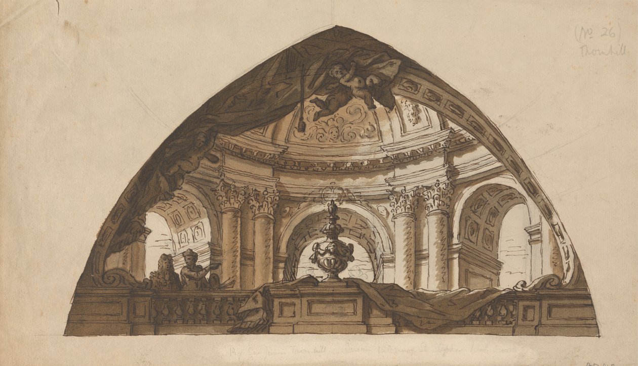 Bir Lunette için Tasarım by Sir James Thornhill