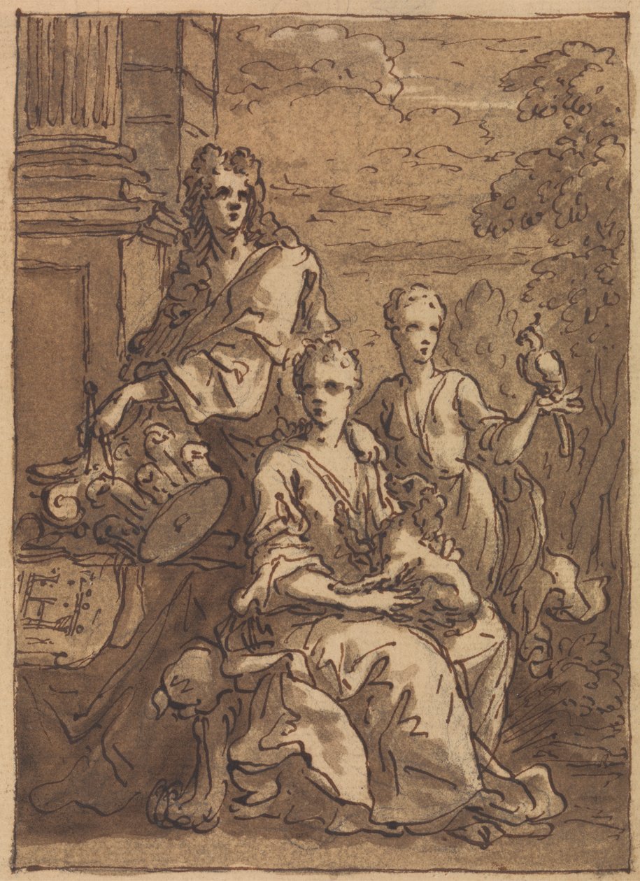 Bir mimarın veya ressamın portresi için tasarım by Sir James Thornhill