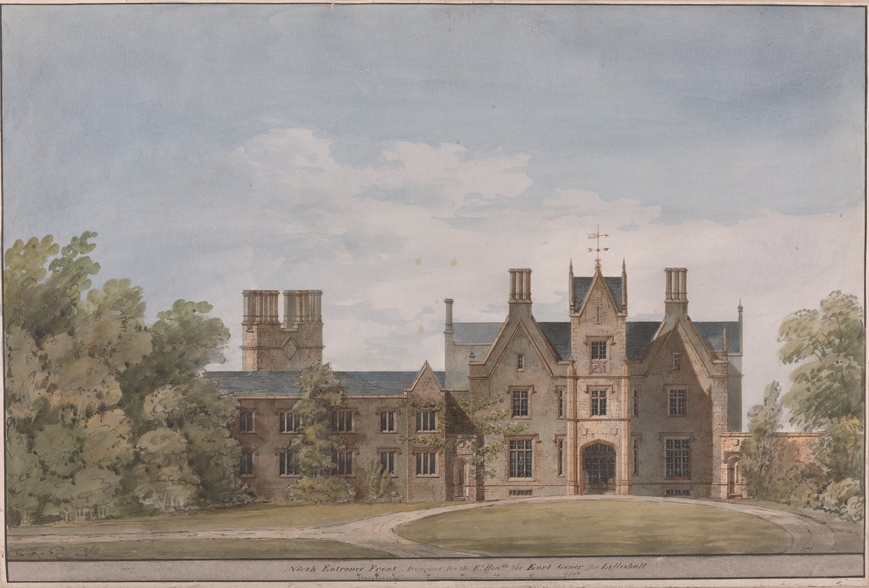 Lilleshall, Shropshire: Kuzey Giriş Cephesi by Sir Jeffry Wyatville
