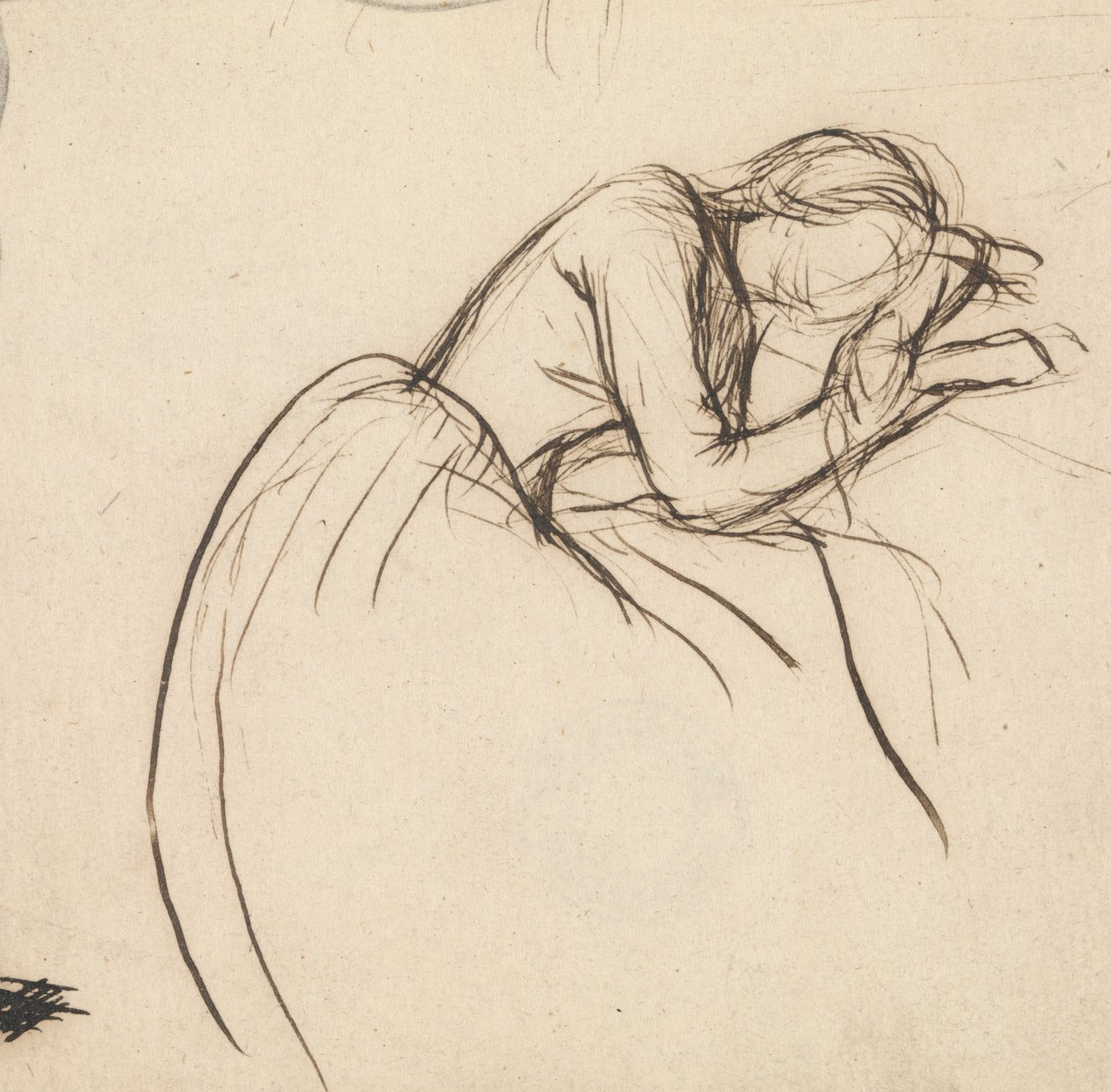 Keder İçinde Eğilen Bir Kadın by Sir John Everett Millais