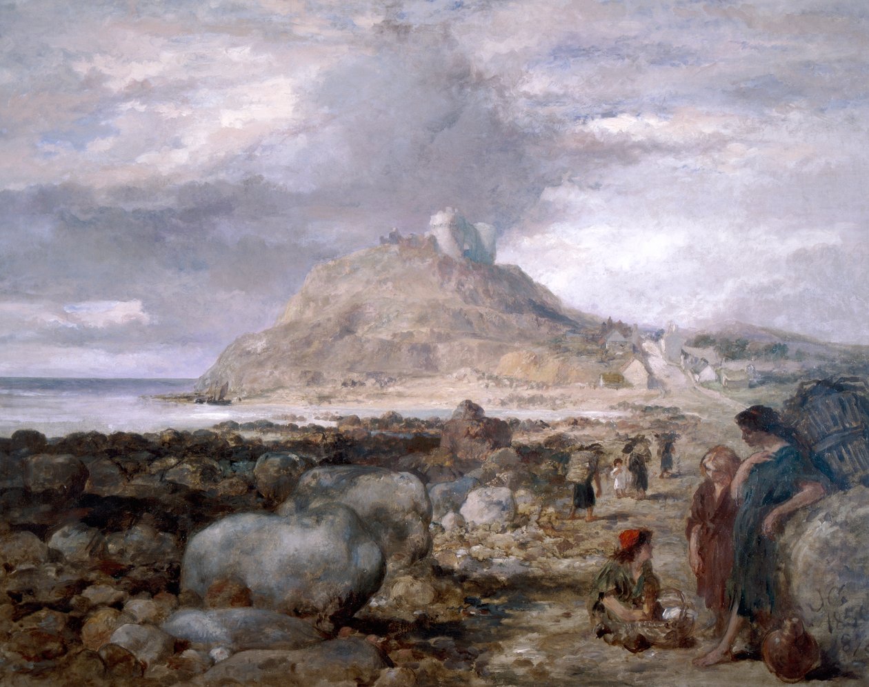 Criccieth Kalesi, Galler, 1878 by Sir John Gilbert