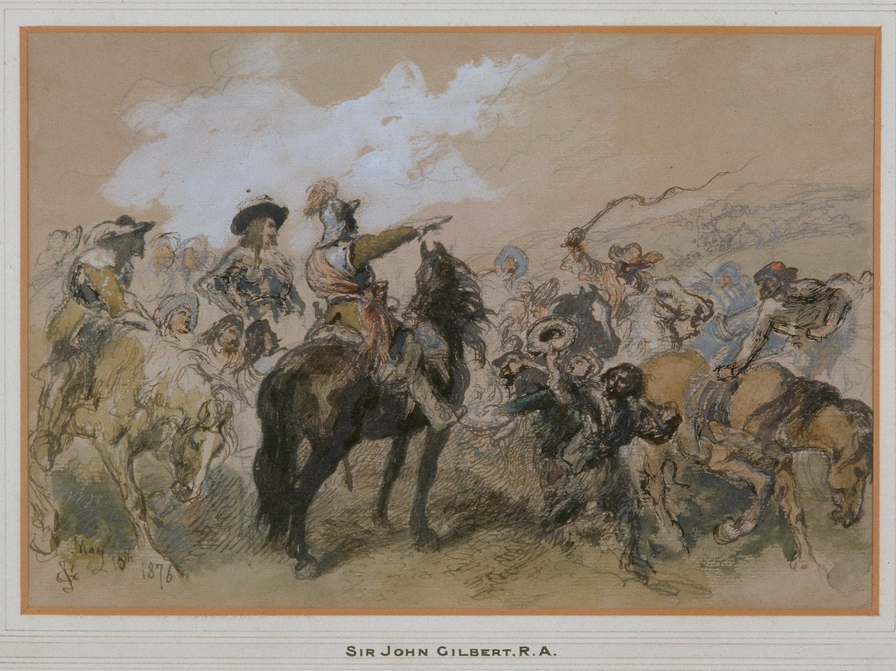 I. Charles zamanında atlılar, 1876 by Sir John Gilbert