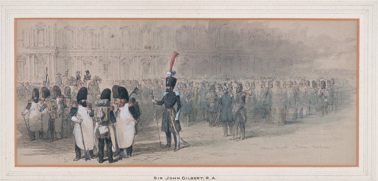 Tuileries Ulusal Muhafızları, 1846 by Sir John Gilbert