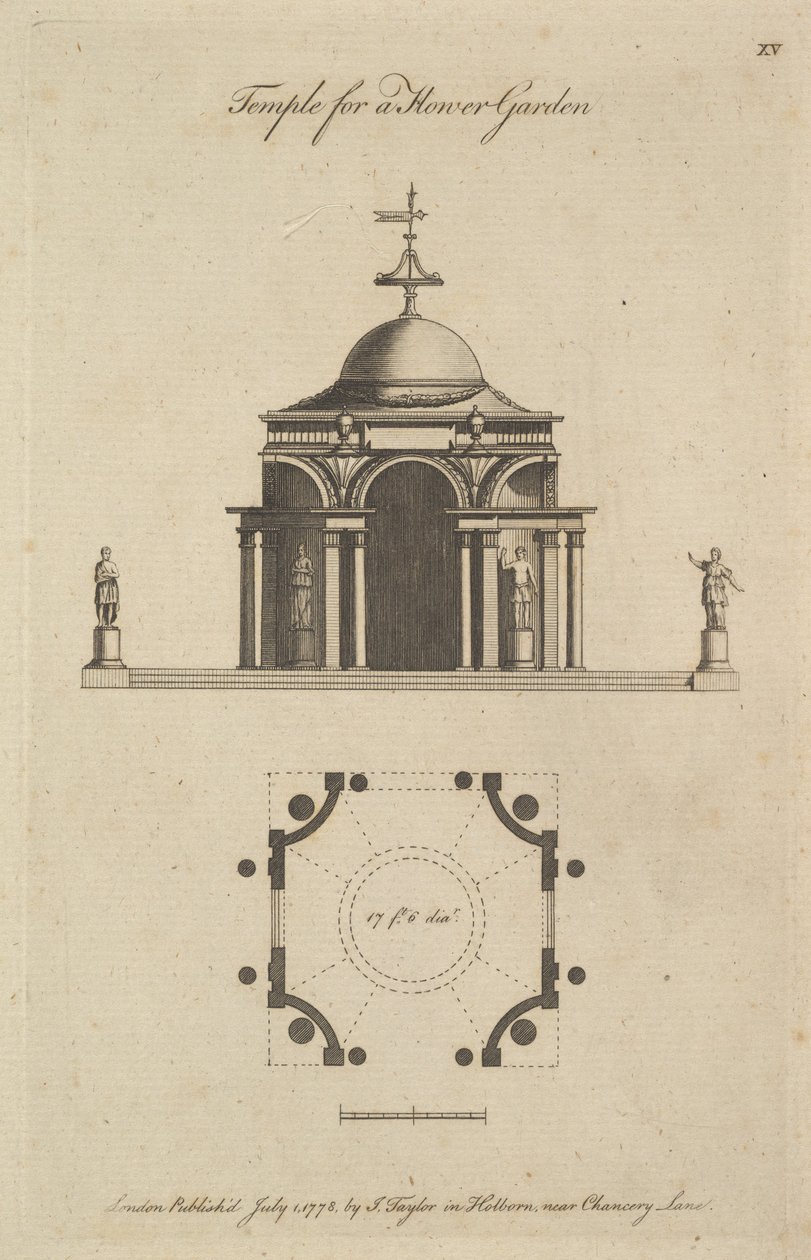 Çiçek Bahçesi Tapınağı, 1778. by Sir John Soane