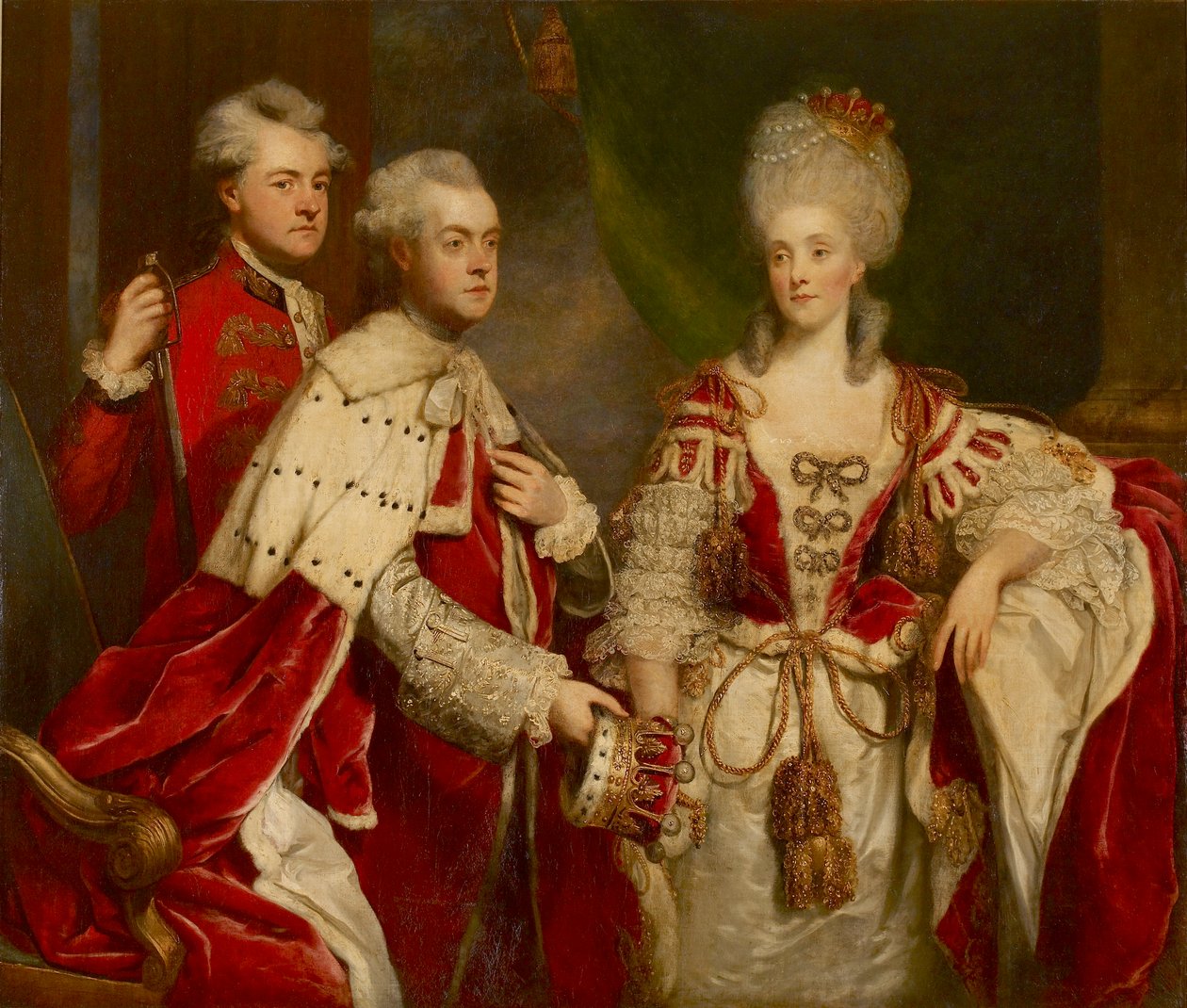 George, 2. Earl Harcourt, eşi Elizabeth ve kardeşi William, 1780 by Sir Joshua Reynolds