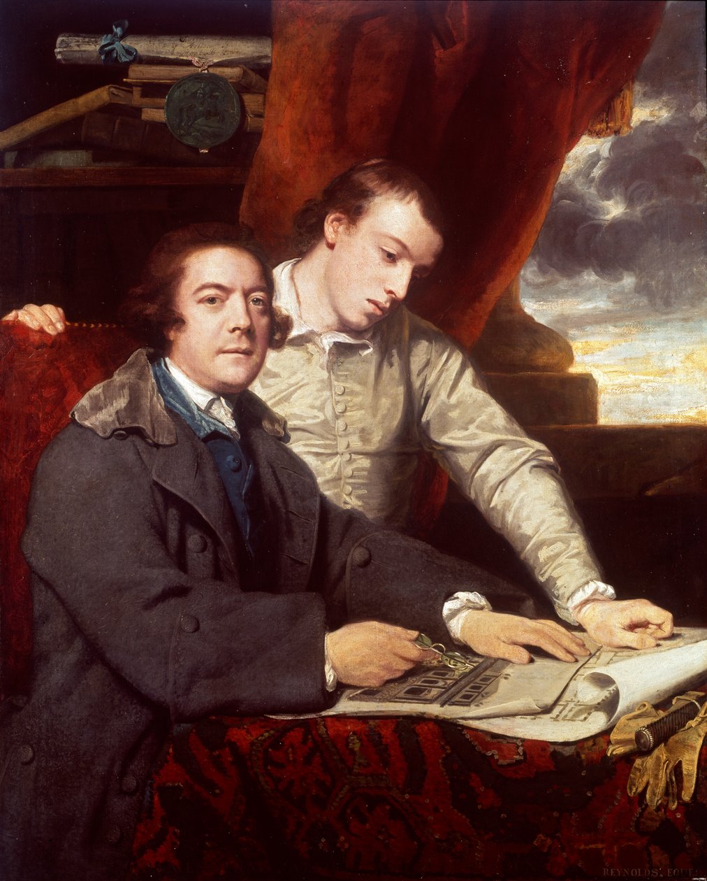 James Paine, Mimar ve Oğlu, James, 1764 by Sir Joshua Reynolds