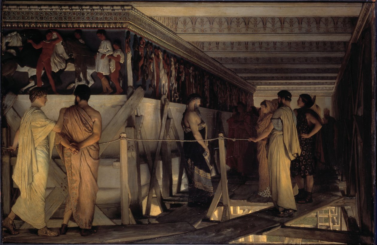 Pheidias ve Parthenon Frizi, 1868-69 by Sir Lawrence Alma Tadema