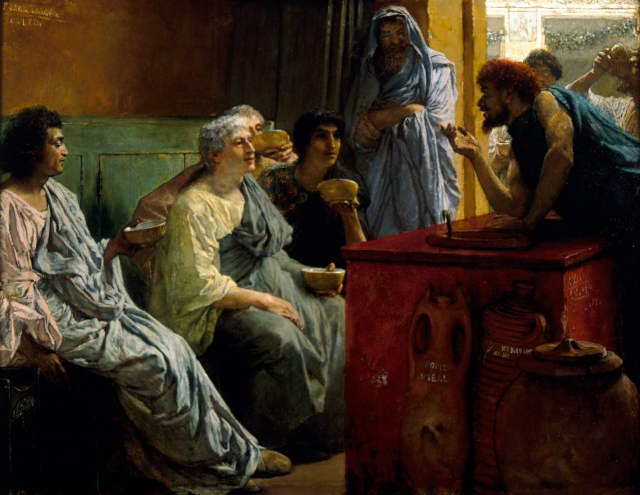 'Şarap Dükkanı', 1869-1874 by Sir Lawrence Alma Tadema