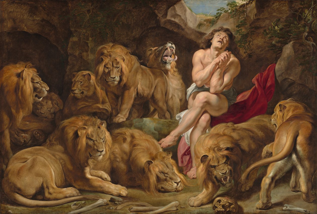 Aslanların İnindeki Daniel by Sir Peter Paul Rubens
