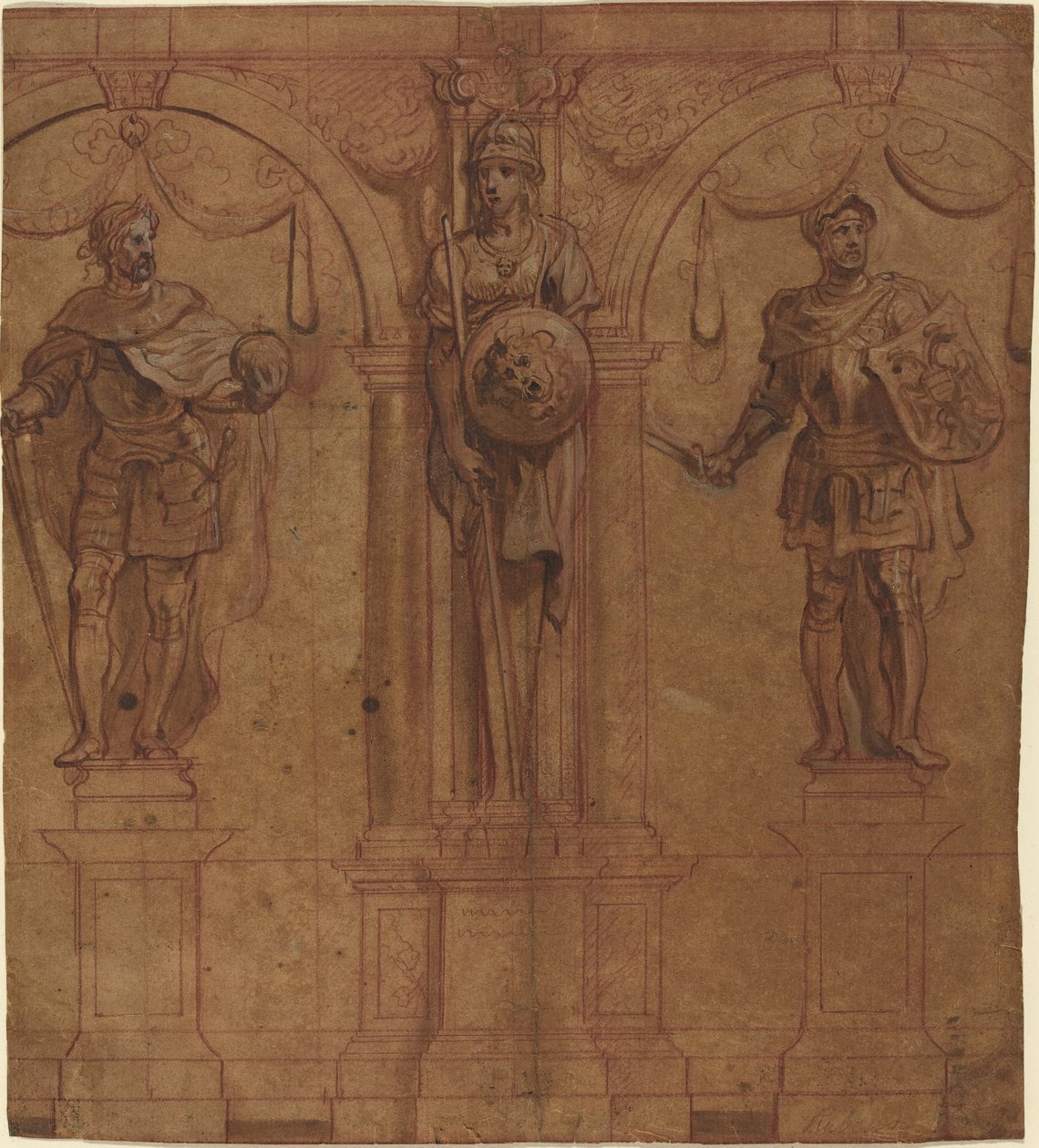 Pallas ile Rudolf I ve Albert I by Sir Peter Paul Rubens and Theodoor van Thulden