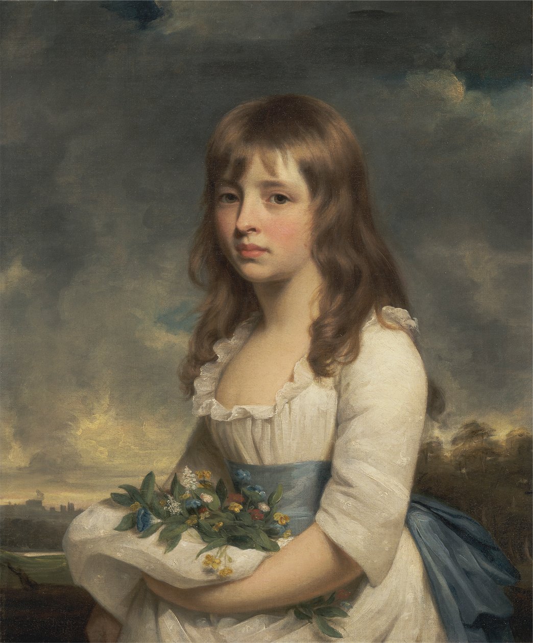 bir kızın portresi by Sir William Beechey