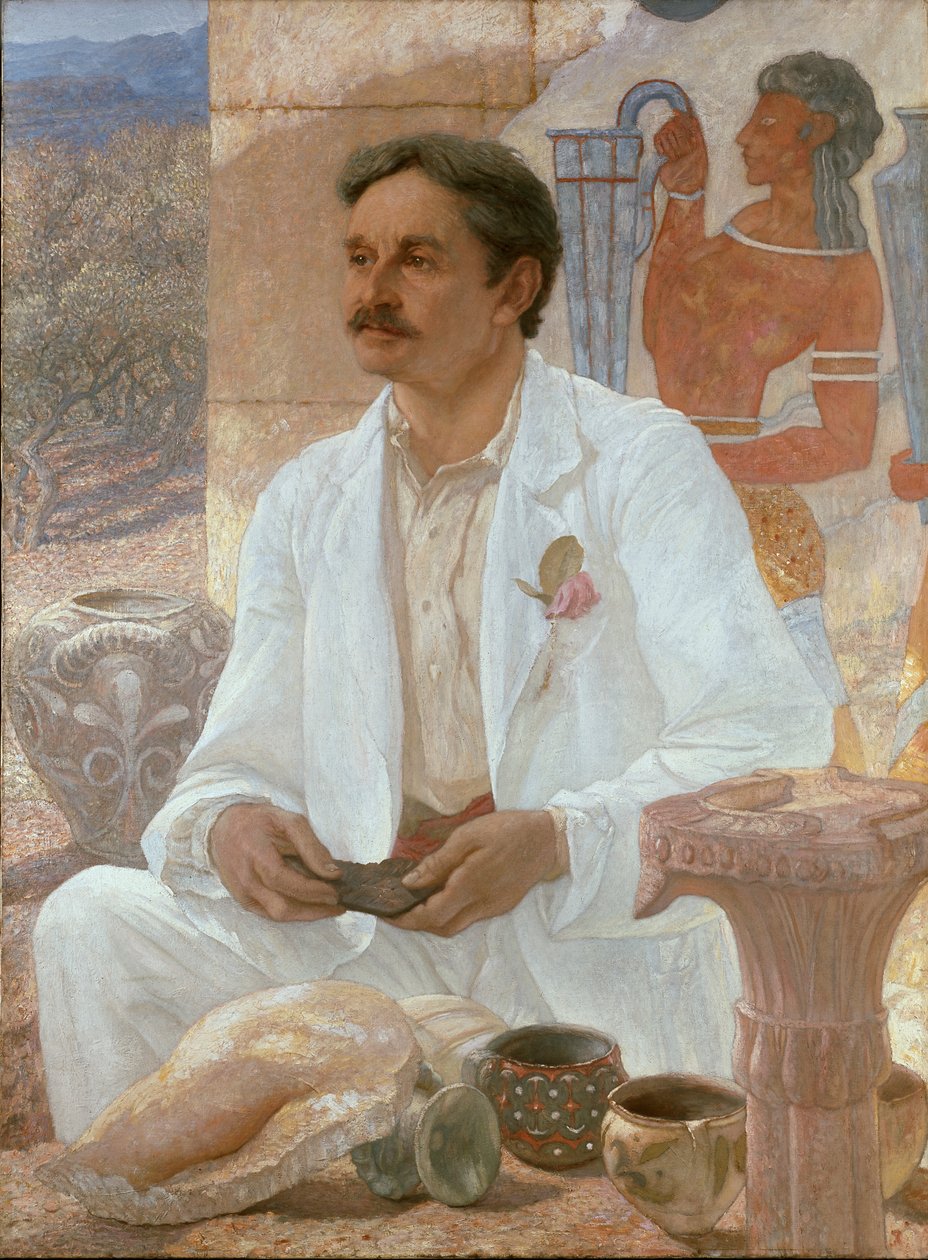Sir Arthur Evans, Knossos Sarayı Harabeleri arasında, 1907 by Sir William Blake Richmond