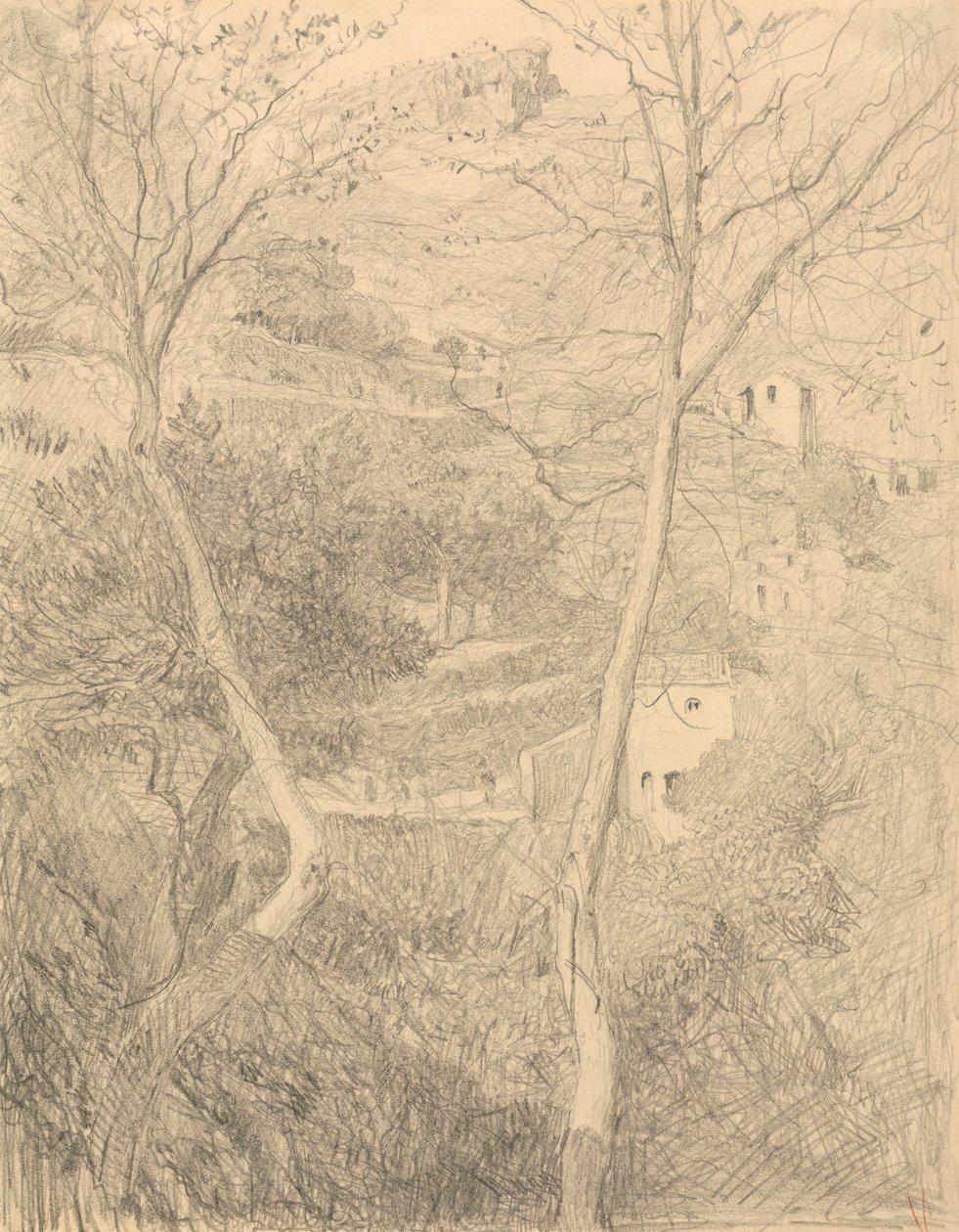 Yamaçtaki Kasaba by Sir William Blake Richmond