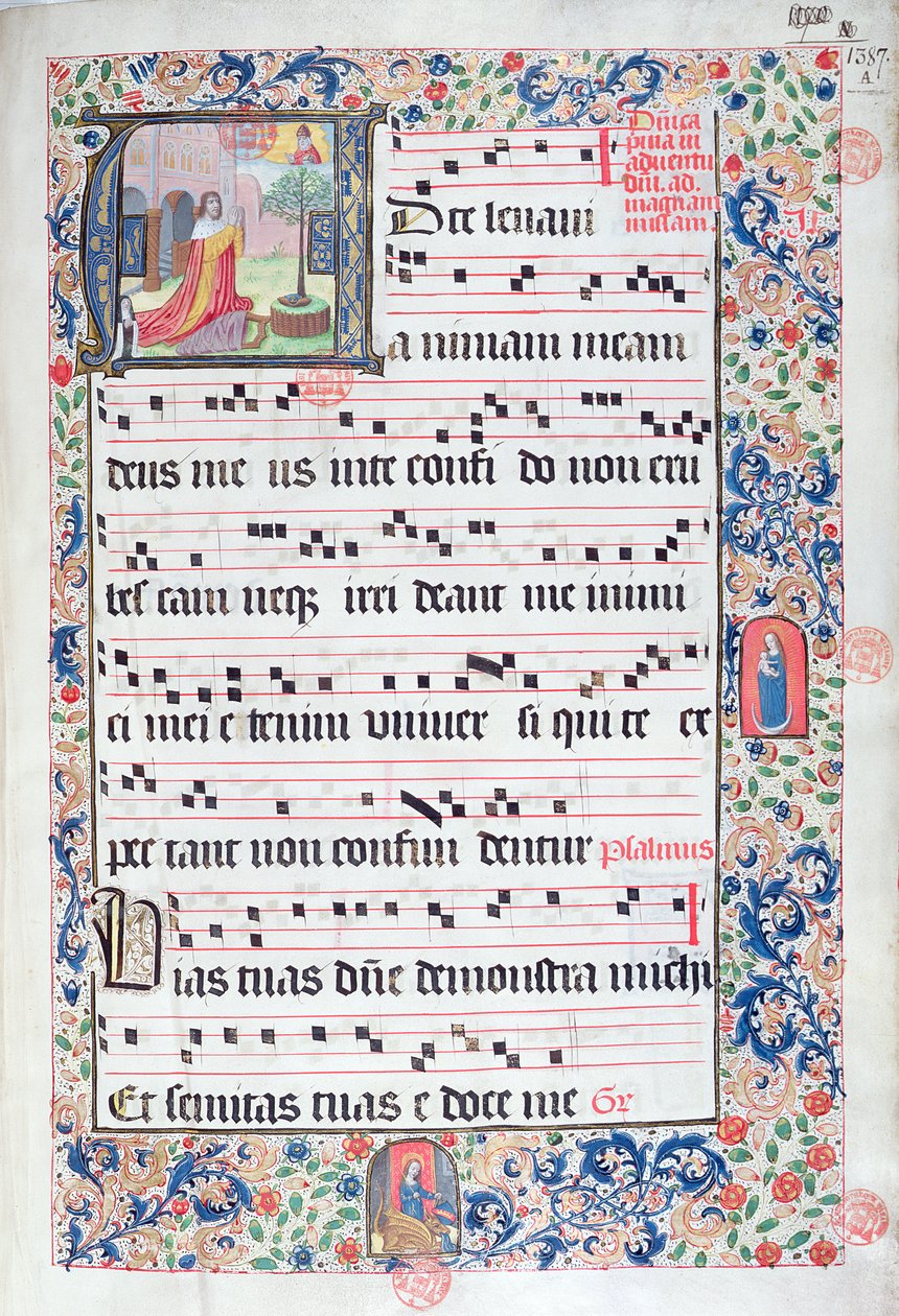 Ms 432 Temporal, Rahibe Margarita Bruynewe tarafından yazılmış, Bruges Karmelitleri Cemaati Rahibeleri tarafından kullanılıyor, 1505 by Sister Cornelia Wulfekkercke