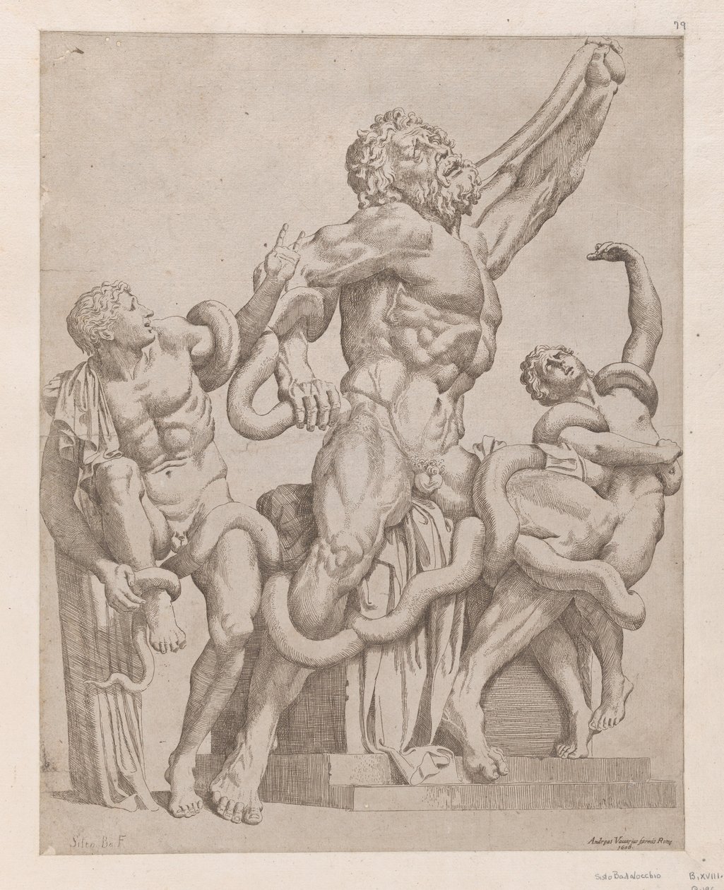 Roma ihtişamının aynası: Laocoon, 1561., 1561 by Sisto Badalocchio