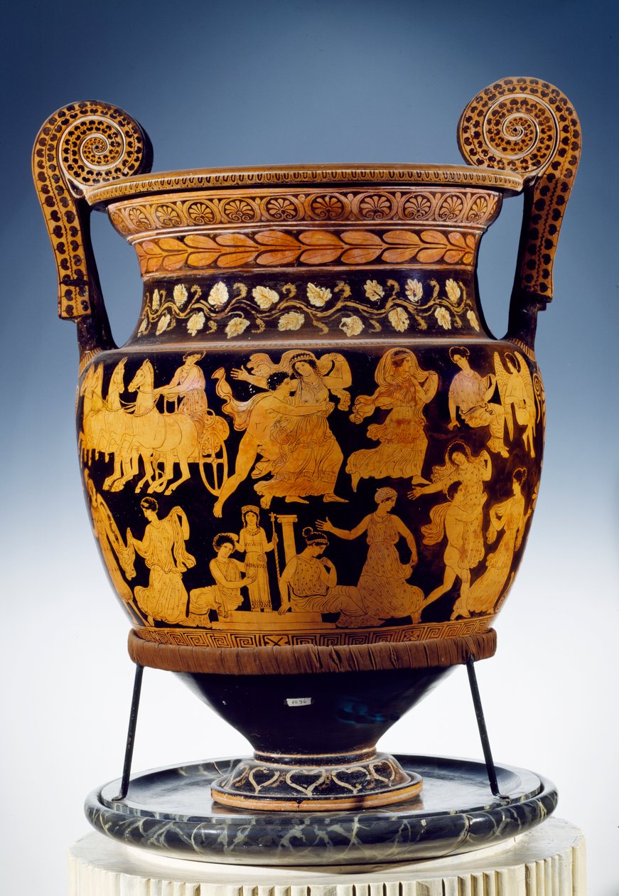 Kırmızı figürlü volüt krater, Apulian (seramik) (ayrıca bkz. 85031 ve 85032) by Sisyphus Painter
