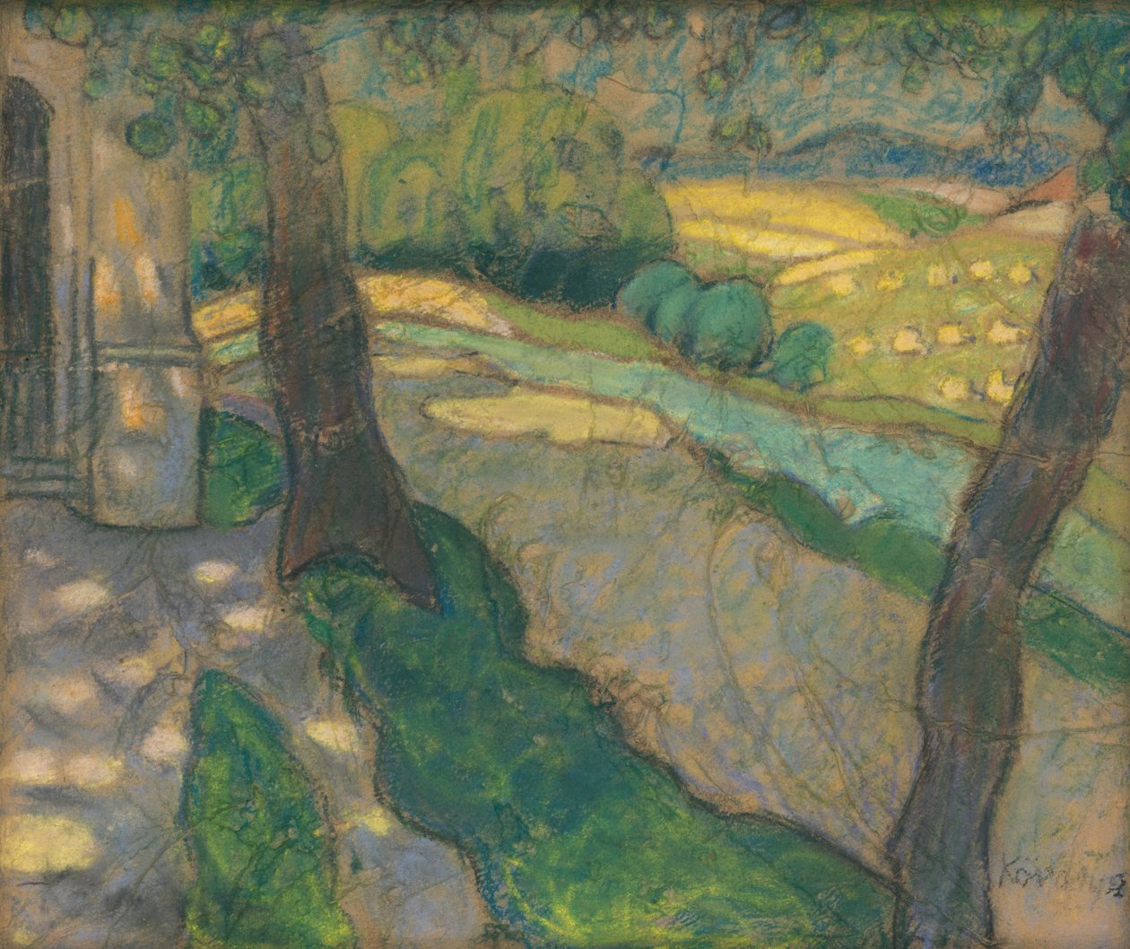 Kösice yakınlarındaki tepe, 1910-14 by Slovakian School