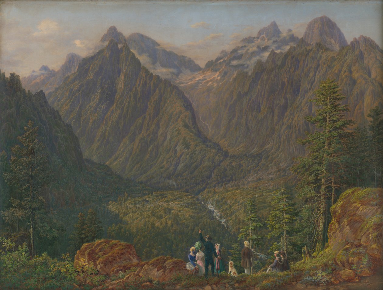 Rakamlarla Tatra manzarası, 1855 by Slovakian School