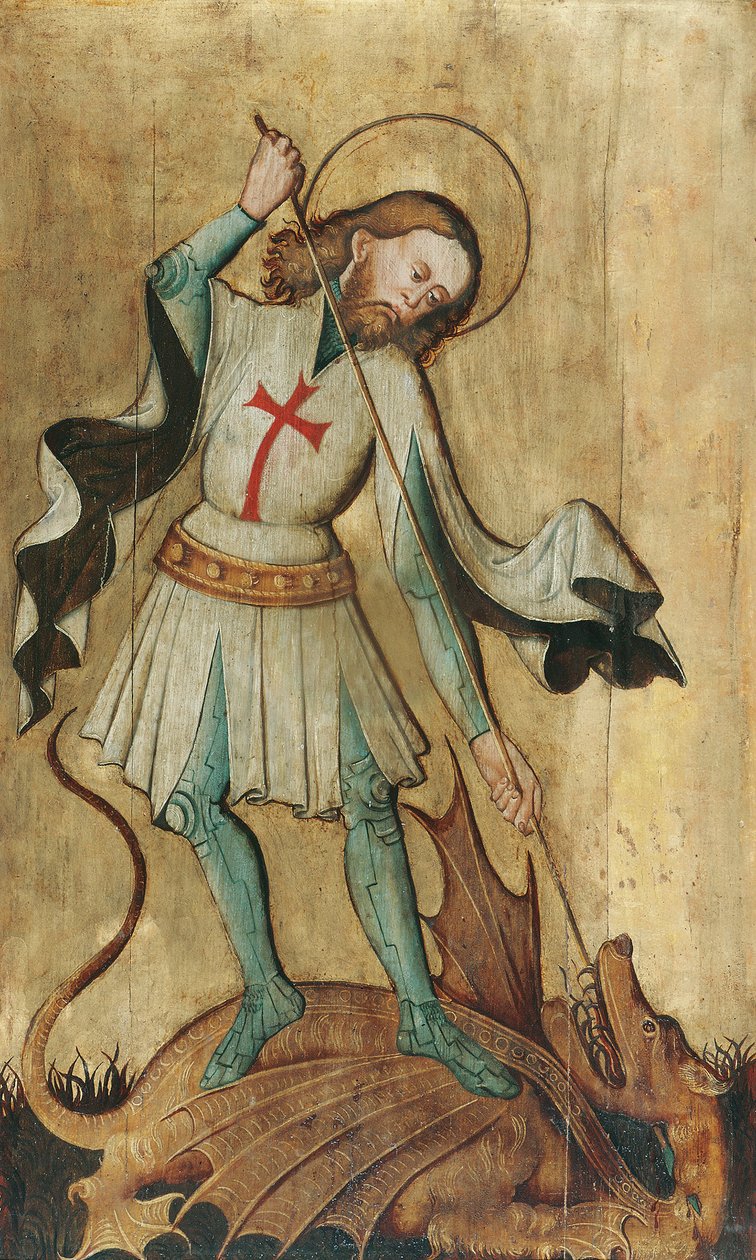 Aziz George ejderhayı öldürüyor by Slowakischer Maler