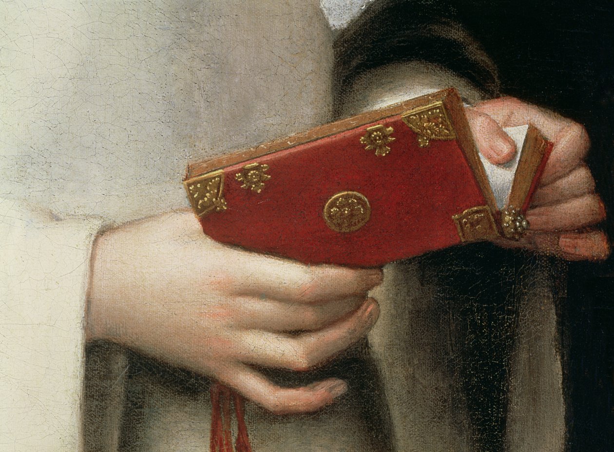 Ressamın Rahibe Kıyafetindeki Kız Kardeşinin Portresi, dua kitabından detay (79749 detayı) by Sofonisba Anguissola