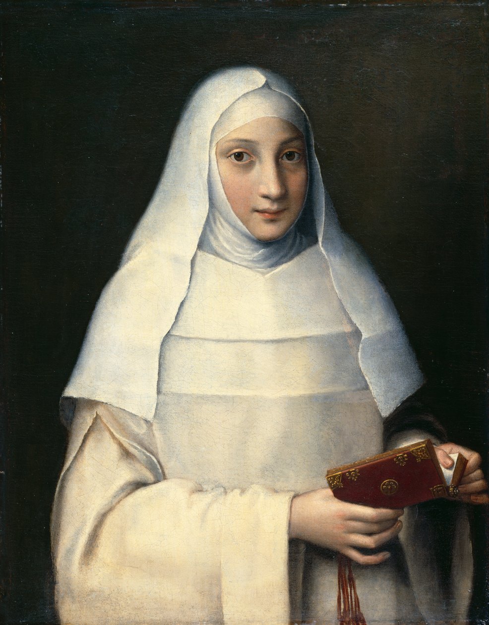 Bir rahibe kıyafeti içinde sanatçının kız kardeşinin portresi by Sofonisba Anguissola