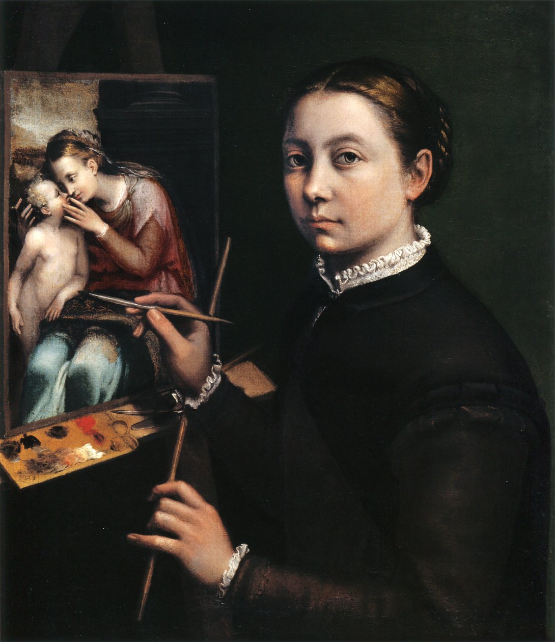 Şövalede kendi kendine portre by Sofonisba Anguissola