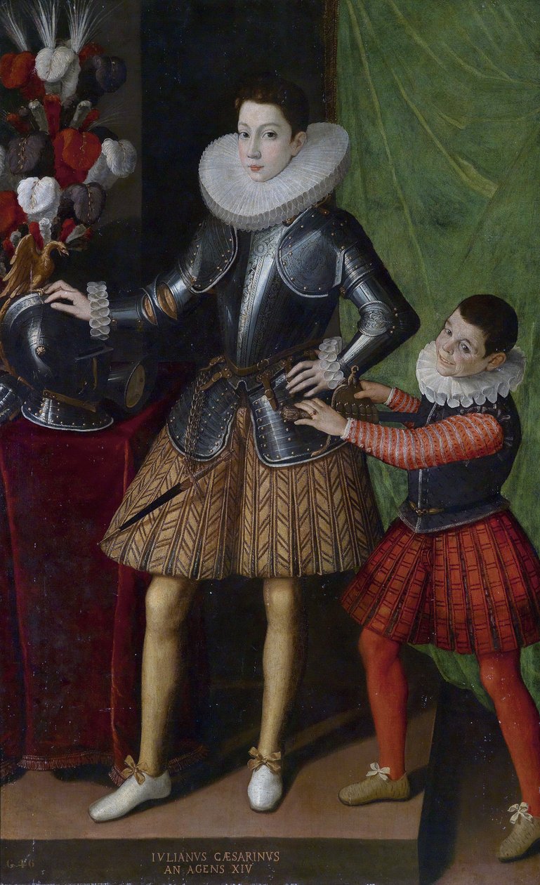 Giuliano Cesarini (daha genç) (1466-1510), yaş 14 ve - Sofonisba Anguissola Peinture (yaklaşık 1532-1625) - yaklaşık 1586 - Tuval üzerine yağlıboya - 186x115 - Özel Koleksiyon by Sofonisba Anguissola