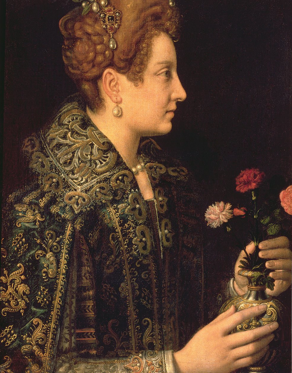 Bir Kadının Portresi (tuval üzerine yağlı boya) by Sofonisba Anguissola