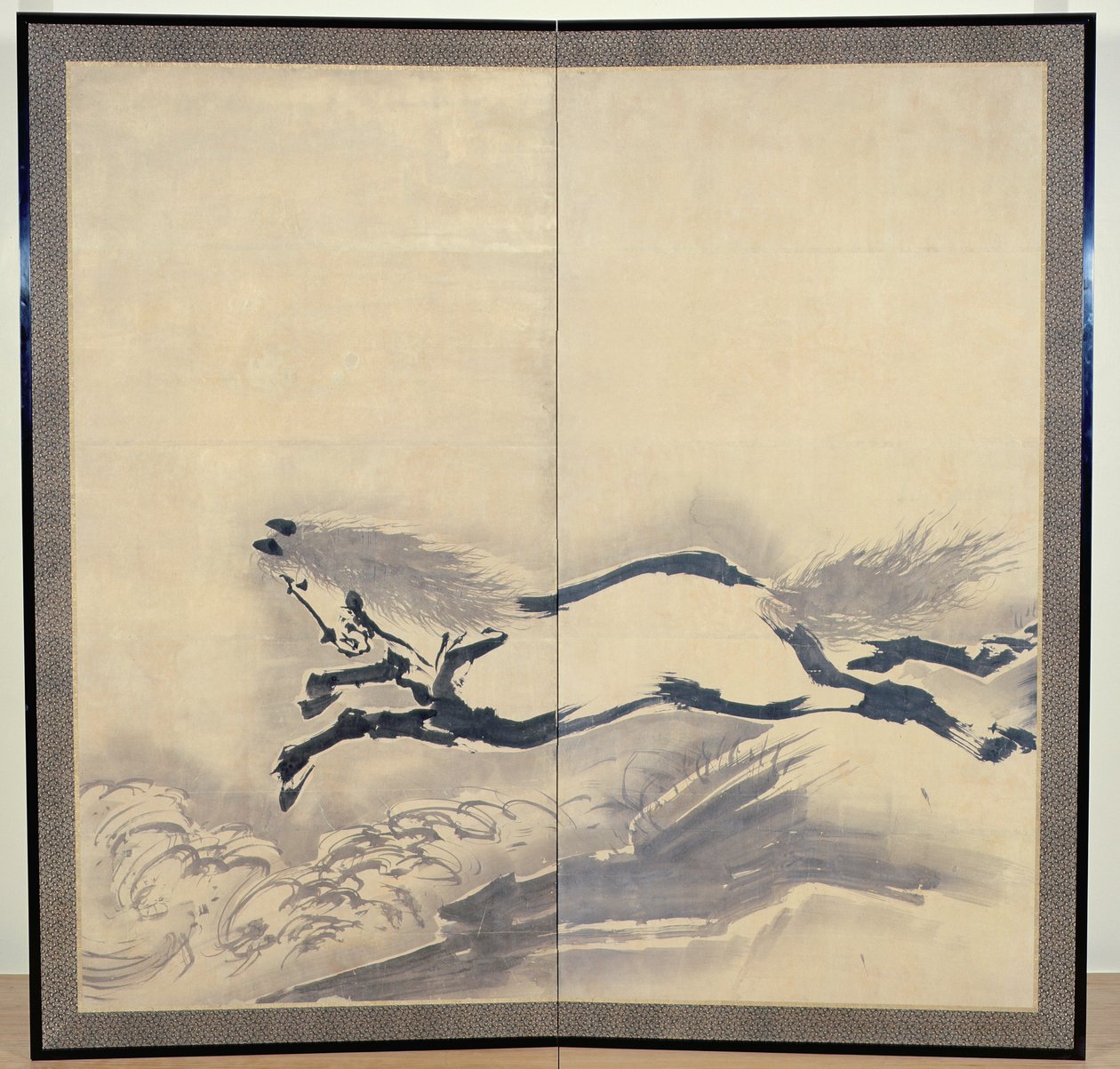 Atla Atlama, Japonca, Edo dönemi, c.18. yüzyıl (kağıt üzerine mürekkep) (bir çiftten biri) (ayrıca bkz. 121396) by Soga Shohaku