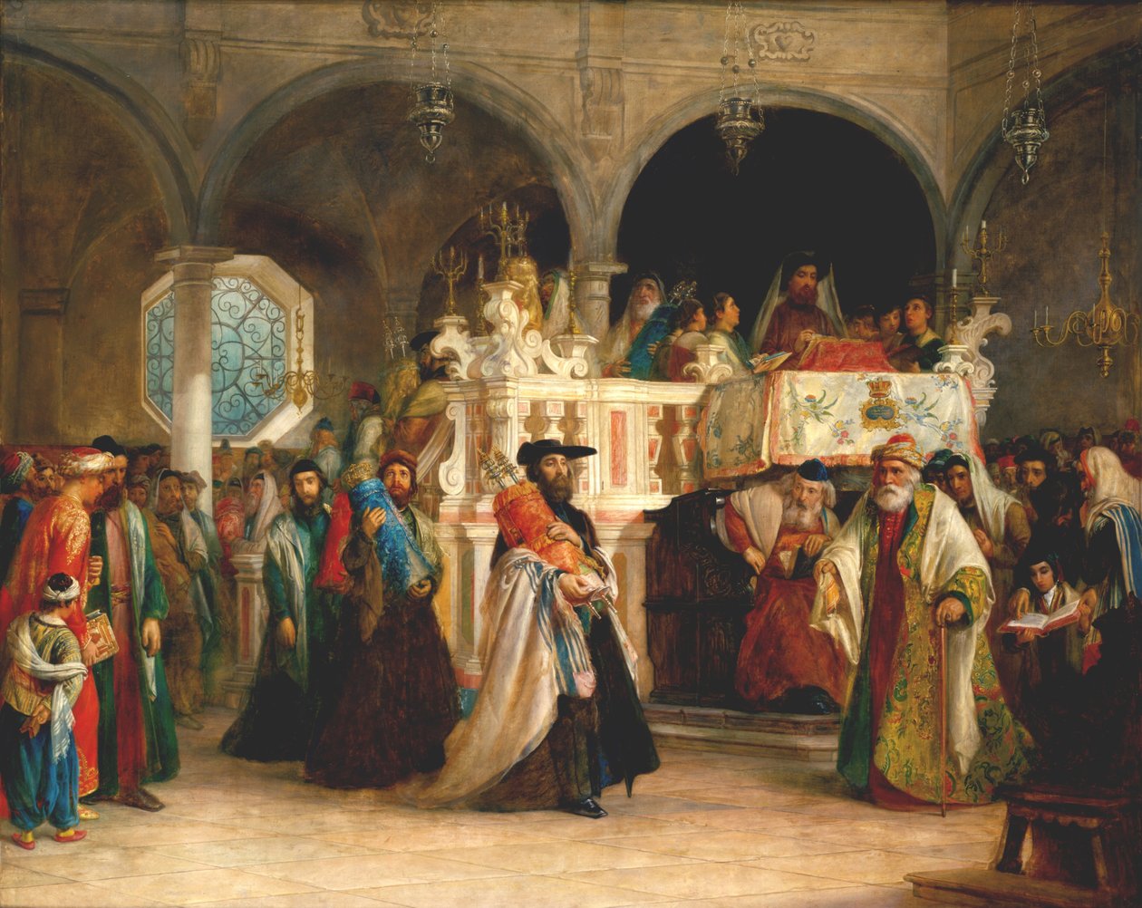 Simchat Tevrat, Livorno by Solomon Alexander Hart