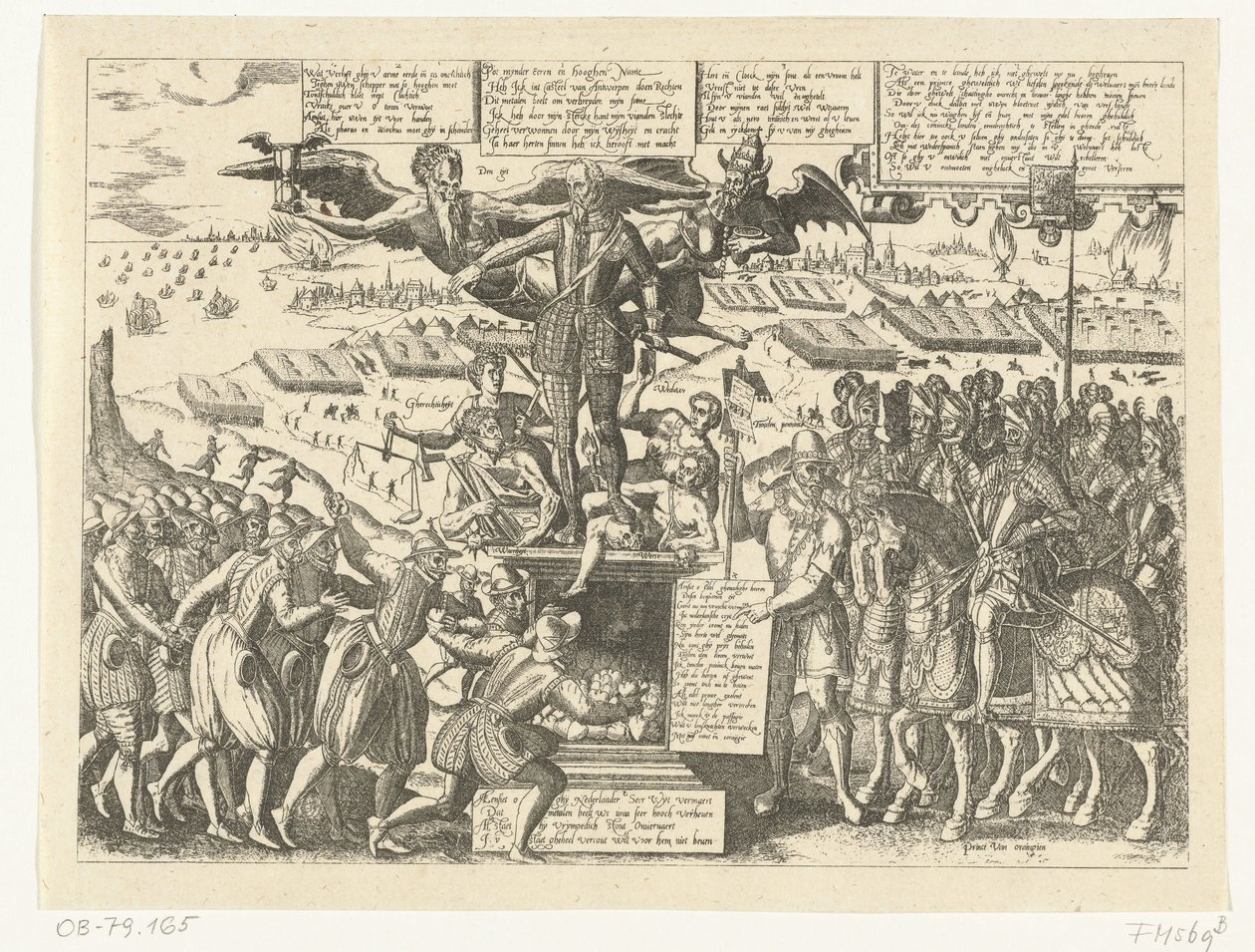 Alva heykelindeki karikatürün çoğaltılması, 1571 by Sons, and Stewart, G. Waterston