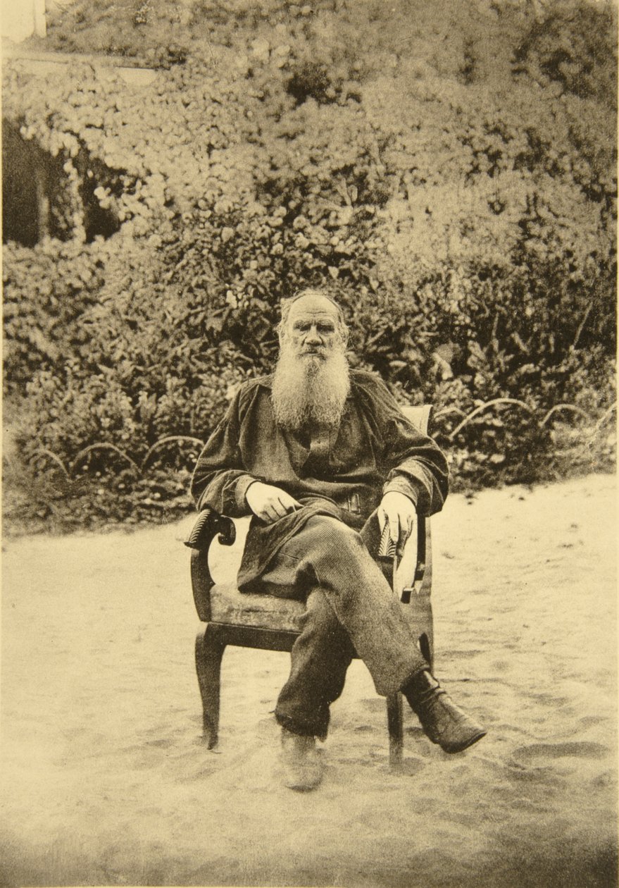 Rus yazar Leo Tolstoy, Yasnaya Polyana, Tula yakınlarında, Rusya, 1890
