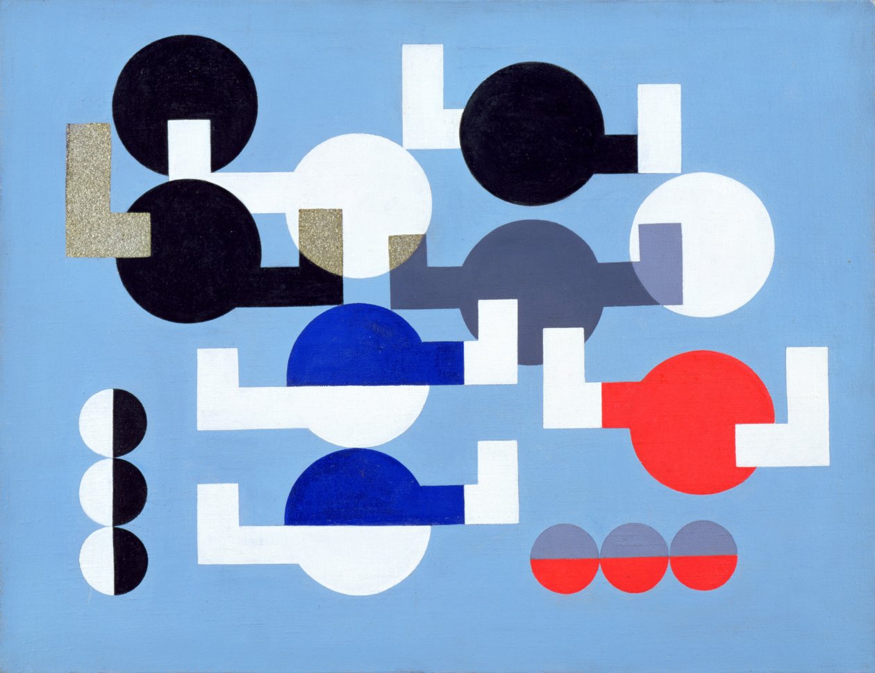 Çemberlerin Kompozisyonu ve Örtüşen Açılar, 1930 by Sophie Taeuber Arp