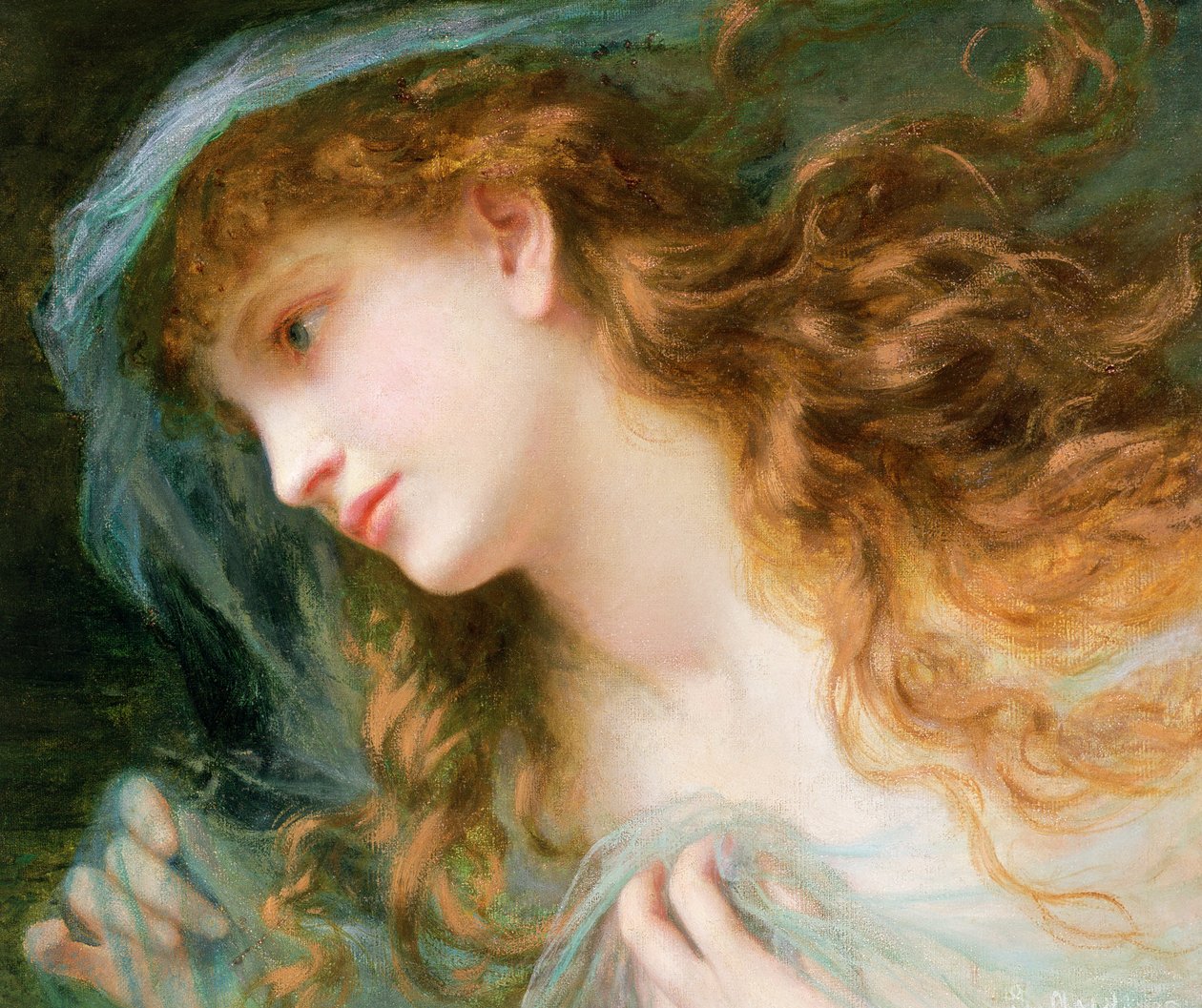 Bir perinin başı by Sophie Gengembre Anderson