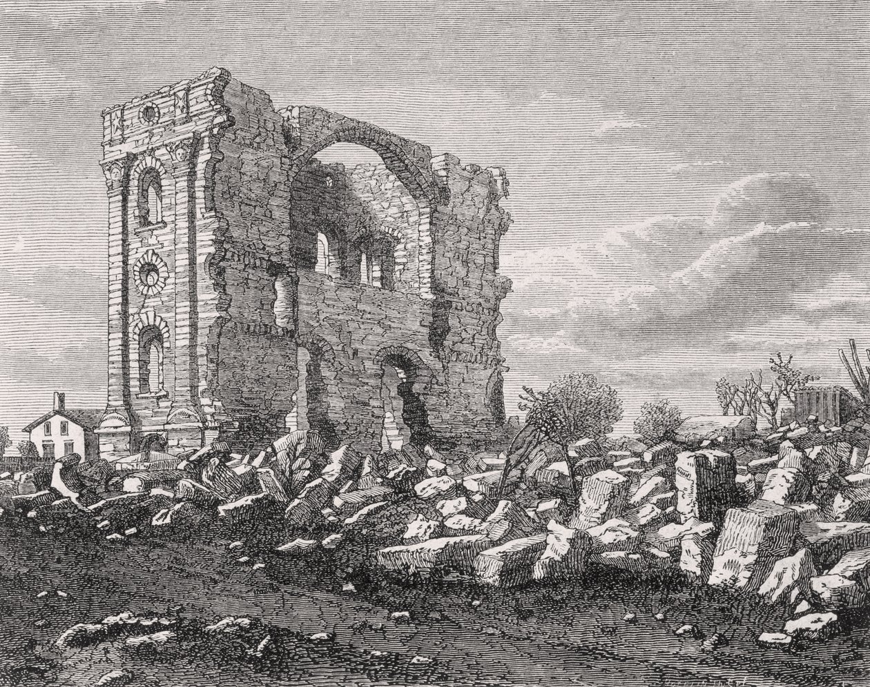 Mormon Tapınağı Harabeleri, Nauvoo, Illinois, 1850