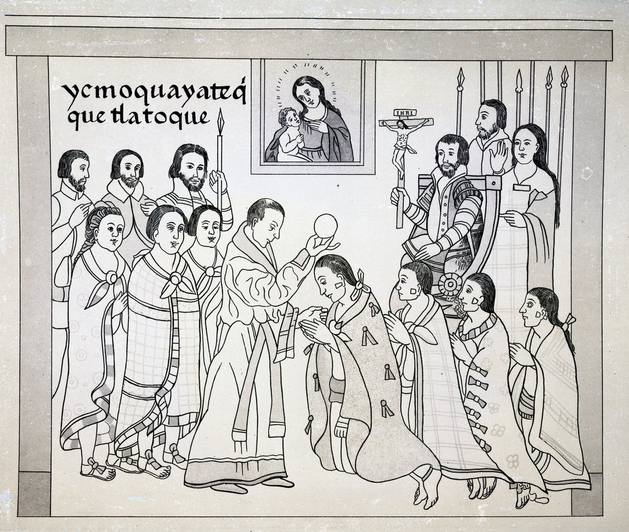 The Conversion of the Aztecs to Roman Catholicism, plate from 
