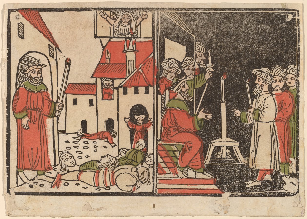 İlk Doğanların Katliamı ve Mısır Karanlığı by Spanish 15th Century