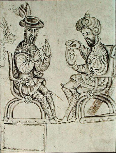 Yanhuitlan kodeksinin bir sayfasının faks kopyası (litografi) by Spanish Colonial (after)