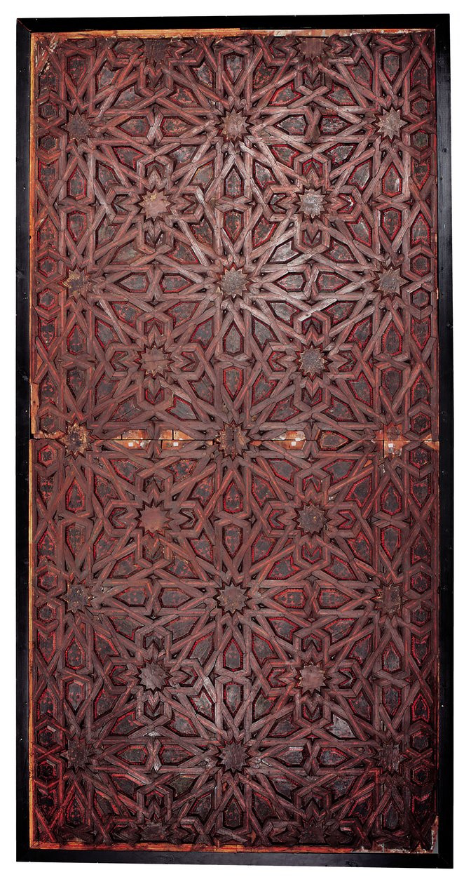 Mudejar geometrik tavan, Güney İspanya, muhtemelen Sevilla (boyalı ahşap) by Spanish School