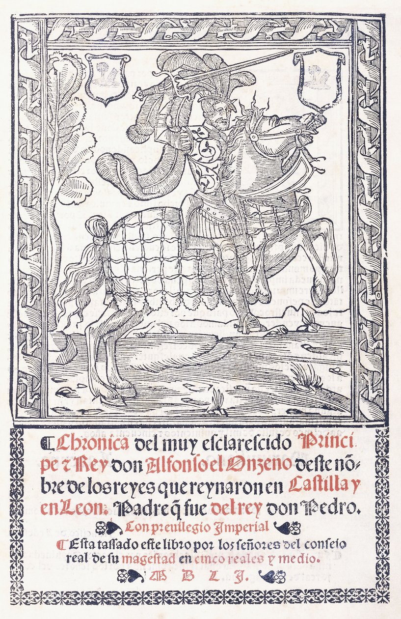 Alfonso XI, Kastilya ve Leon Kralı, At Sırtında, 1551 by Spanish School